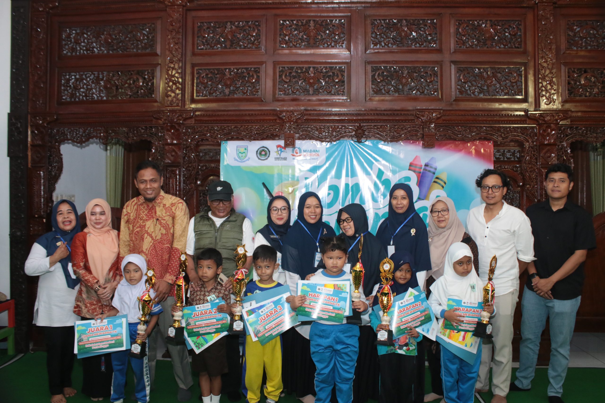 Semarak HUT RI ke-81, Dindikbud Purbalingga dan Madani School Hadirkan Lomba Mewarnai untuk Anak PAUD-TK